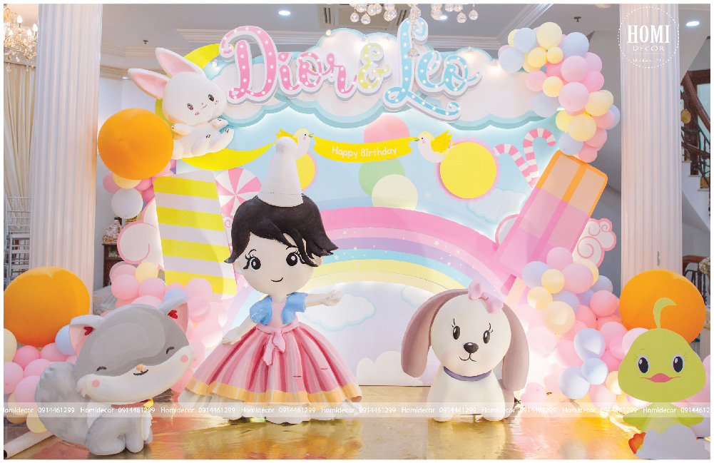 Ý tưởng trang trí sinh nhật theo chủ đề công chúa tông màu pastel