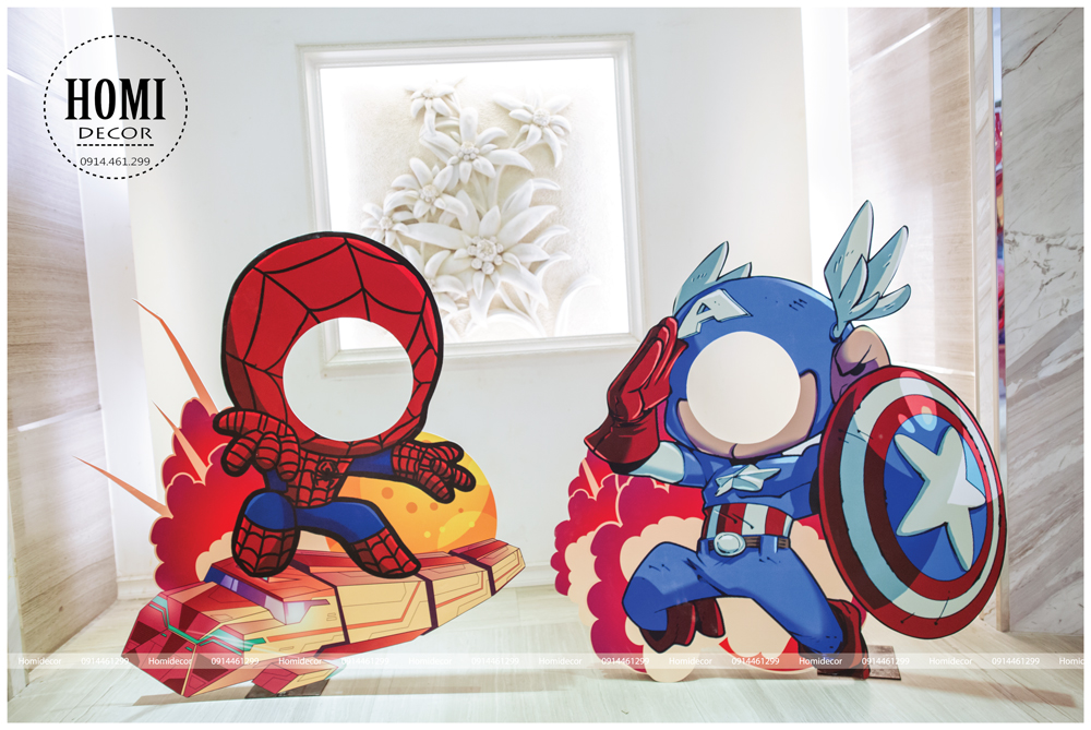 trang trí sinh nhật chủ đề spiderman