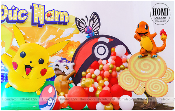 Trang trí sinh nhật cho bé chủ đề Pikachu