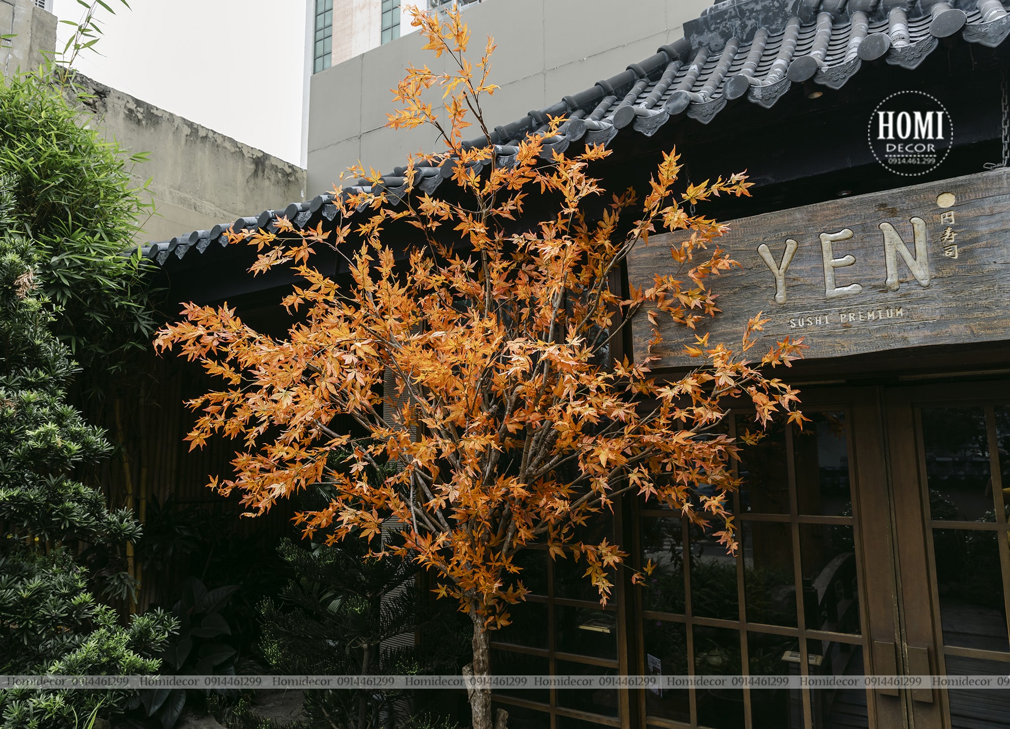Trang trí nhà hàng Yen Sushi concept mùa thu