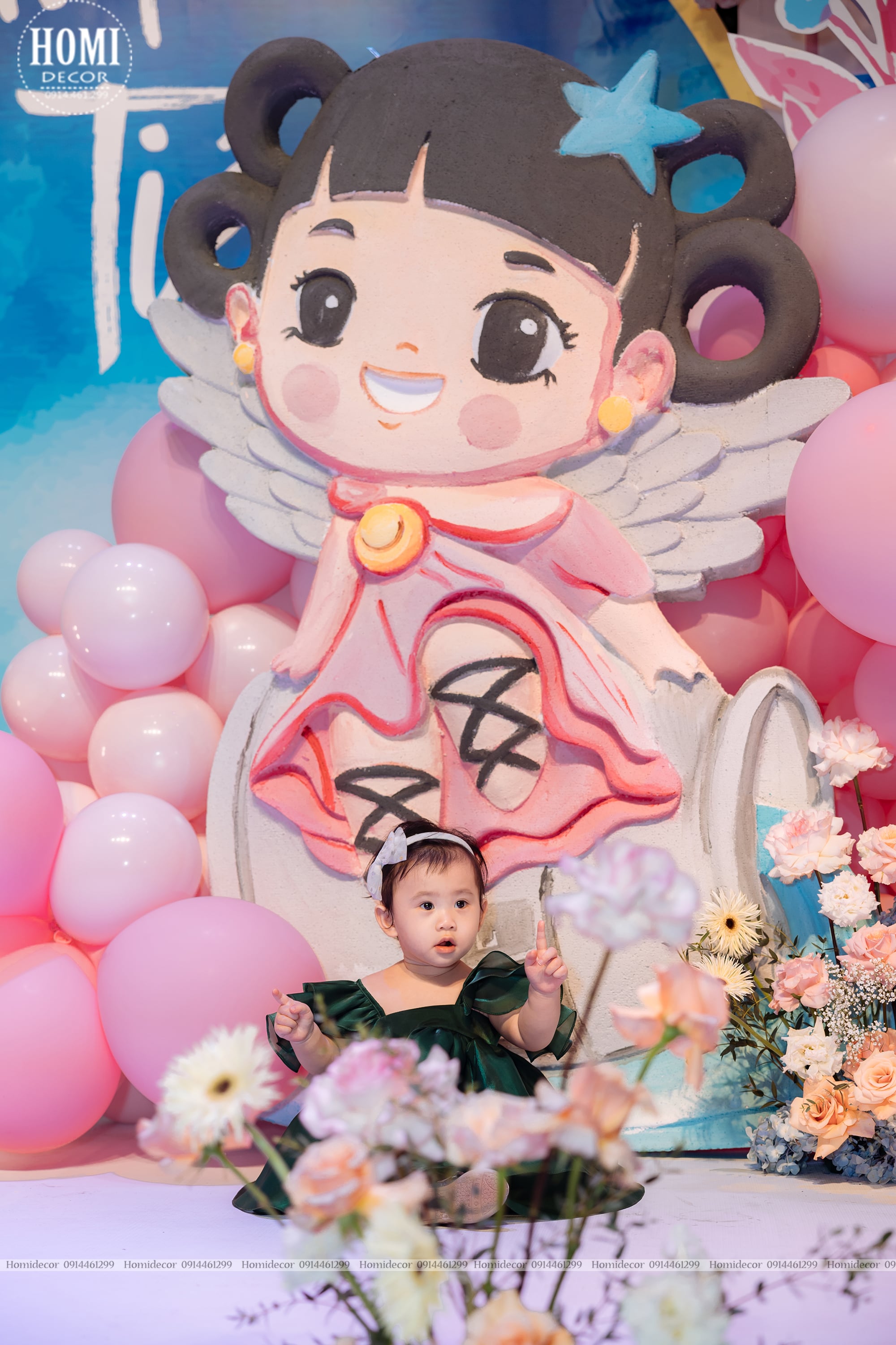 Trang trí sinh nhật bé gái chủ đề Cung Bảo Bình tại Gemcenter