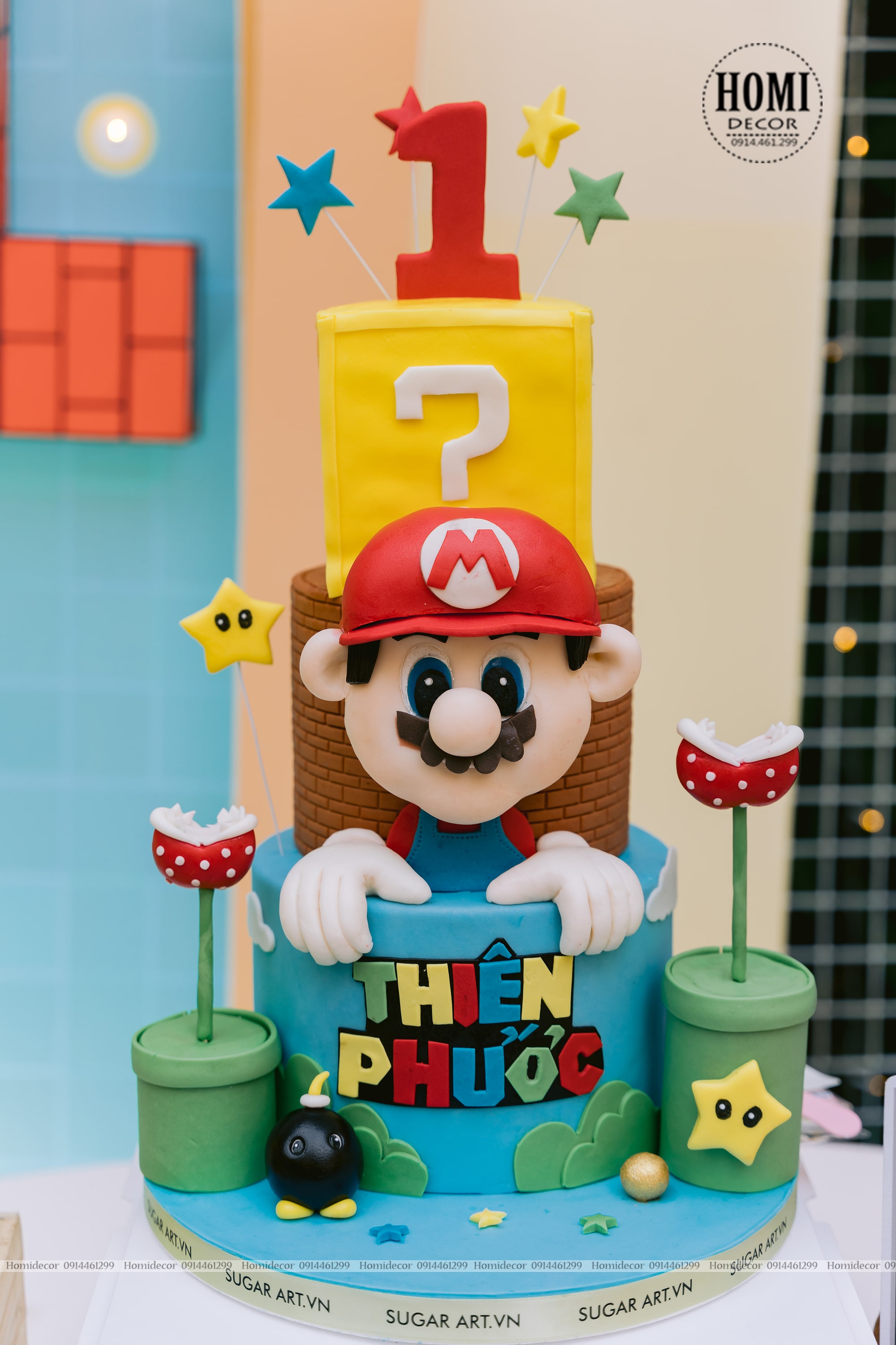 Trang trí sinh nhật bé trai chủ đề Super Mario 